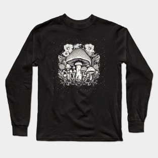 Floral Mushroom Long Sleeve T-Shirt